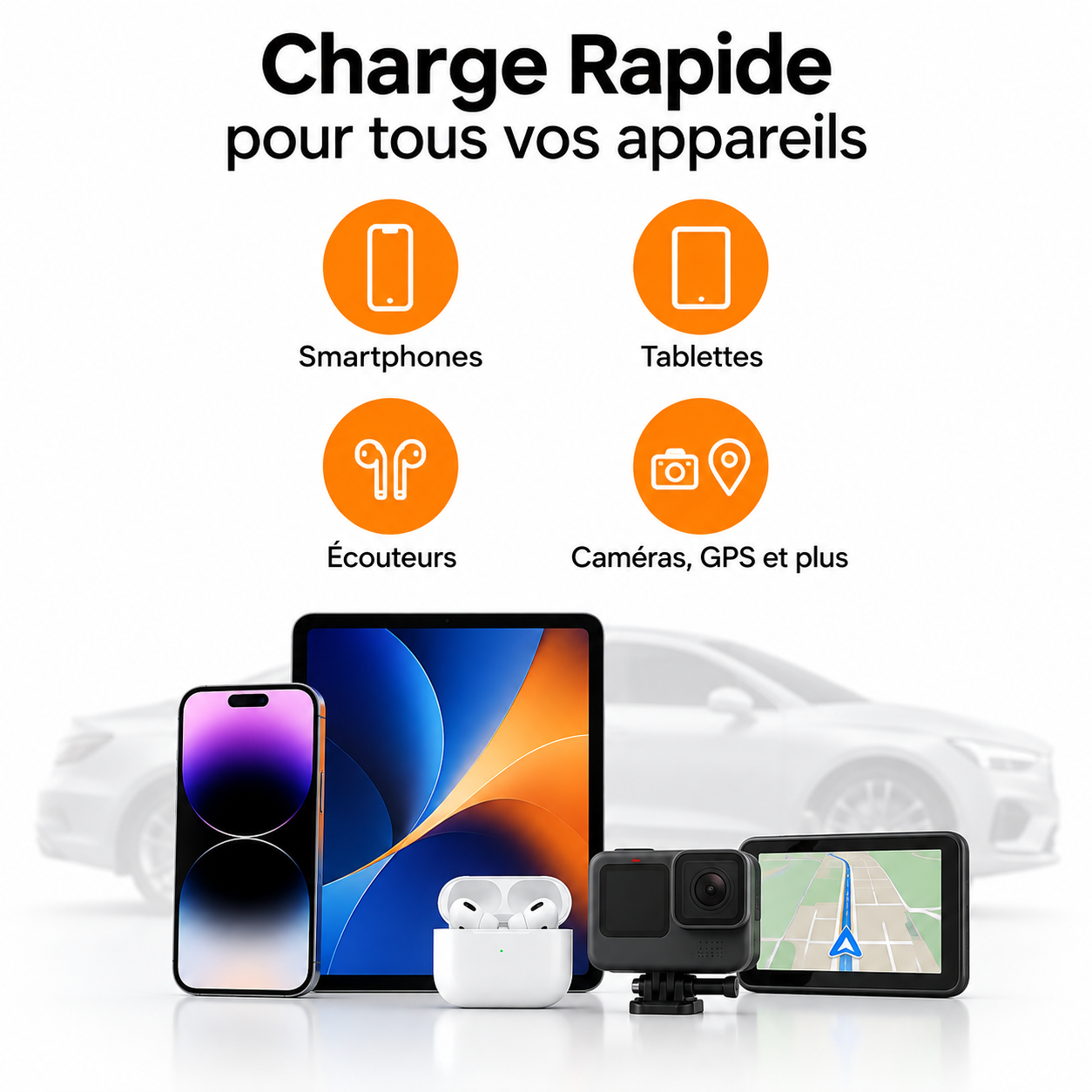 Câble 3-en-1 USB-C Lightning Micro-USB