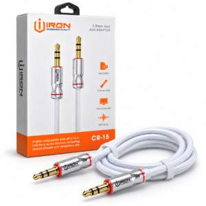 Câble AUX 3.5 mm IRON CR-15 tressé